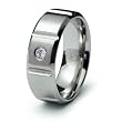 Stainless Steel Ring with CZ (Sizes 8-12)