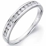 14Kt White Gold Ladies Diamond Wedding Band