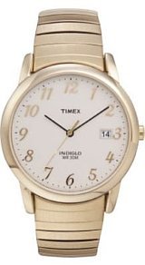 Timex #T2H461 Men's Gold Tone Expansion Band Easy Reader Watch