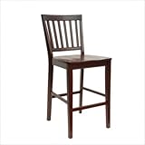 24"H Counter Height Stool Slat Back in Cherry Finish