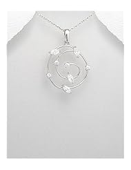 CZ Pendant Necklace In 92.5 Sterling Silver