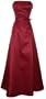 50's Strapless Satin Long Gown Bridesmaid Prom Dress Holiday Formal Junior Plus Size