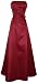 50's Strapless Satin Long Gown Bridesmaid Prom Dress Holiday Formal