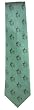 100% Silk Necktie with "Grand!" Grand Pianos Black on Sage