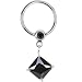 14 Gauge Black Cubic Zirconia Square Captive Ring