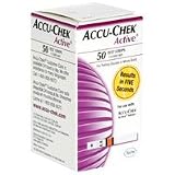 Accu-chek Active Blood Glucose Test Strips box of 50