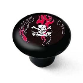 Bad Bones Skull Decorative High Gloss Ceramic Drawer Knob