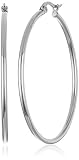 Stainless Steel Rounded Hoops Earrings, 40Mm