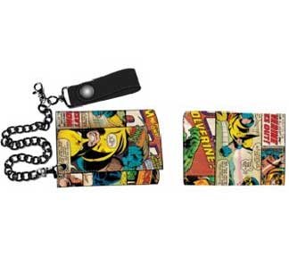  The X-men Wolverine Comic Strip Tri-fold Chain Wallet
