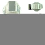 White Adjustable Deluxe Sportband / Workout Armband with Adaptable Neck Str ....