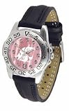 Washington State Cougars Ladies Sport Watch with Leather Band and Mother of Pearl Dial