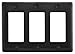 Bryant Electric NP263BK 3-Gang 3 Decorator/GFCI Wall Plate, Black
