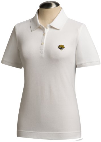 NFL Jacksonville Jaguars Women's Ace Polo, White, Small