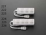 エスコ EA815GL-225 AC125V/15Ax2mテーブルタップ(ランプレススイッチ付 ESCO
