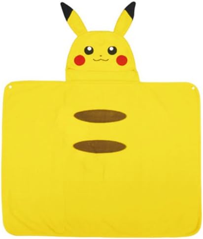 Hooded fleece cloak [ blanket rug poncho yellow Pokemon Pikachu ( Pokemon )