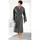 bugatti Reise-Bademantel - Herren - Kimono Vincenza - Farbe: silbergrau (6894)