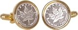 Canadian Maple Leaf Silver Bullion Cufflinks by Cuff-Daddy