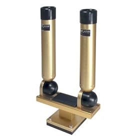 Big Jon Pedestal Mount Dual Multi-Set Rod Holders Gold (RH12432)