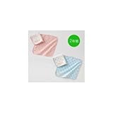 お名前ネーム付きドットタオルハンカチ2枚組(ガーゼパイル) P9972 ピンク・P9972P