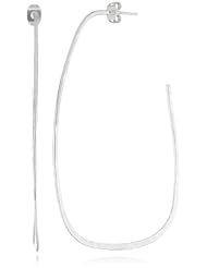 Argento Vivo Large Hammered Geometric Hoop Earrings