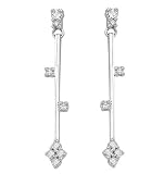 14K White Gold Diamond Earrings