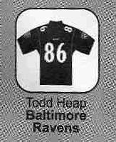 Burger King Kids Meal NFL Players #86 Todd Heap Baltimore Ravens Mini Jersey 2007