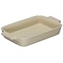 Le Creuset Stoneware Rectangular Baking Dish, Almond, 32 cm