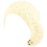 Open Crochet Net Knit Light Beret Slouch Tam Hat White
