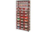 11 Shelf Open Steel Shelving With 36 Akro Bins 36X12X75