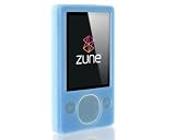 PCMICROSTORE Brand (2nd Generation) Microsoft Zune 80GB Premium Silicone Skin Case with 14 Adjustable Sports Armband - 9 Color Choices - Ver 1.0 Blue