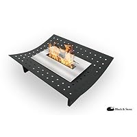 Black & Stone EZFG18 Flame Firegrate Fireplace Insert, Black