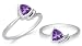 Trillion Cut Amethyst Ring Sterling Silver Image