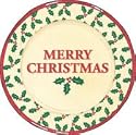 Merry Christmas Enamelware Plate