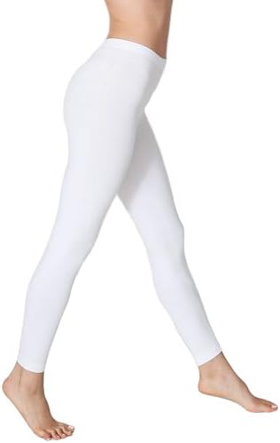 OADUS Seamless Full Length One Size Stretch Leggings, White