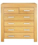 Ashby Oak Chest Of 6 Drawers. 4 Wide 2 Narrow. Bedroom