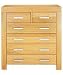 Ashby Oak Chest Of 6 Drawers 4 Wide 2 Narrow Bedroom