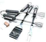 Chevrolet Corvette Logo 4 piece BBQ grill utensil tool set