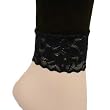 BLACK LACE BOTTOM FOOTLESS LEGGINGS