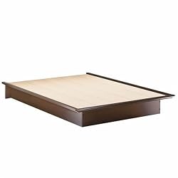 South Shore Furniture Step One Collection Queen Platform Bed, Chocolate