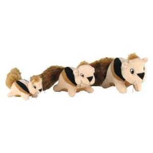 Kyjen Squeakin' Animals Replacement Squirrels for Hide-A-Squirrel Toy, 3-Pack - Large