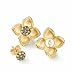Jewelry : 14k Gold Brown Diamond Matte And Shiny Earring Jacket