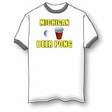 Michigan Beer Pong (2) Ringer T-Shirt