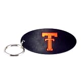 Texas Tech Red Raiders Black W/Orange TT Logo Oval Mirror Key Chain
