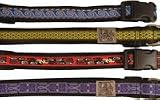 Adjustable 1 Silverfoot Dog Collar - Wave Blue / 17-24