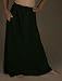 Rayon Skirt with Pockets, Full Length - Black