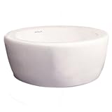 Decolav 1418-CWH Round Vitreous China Above-Counter Vessel with Overflow, White