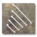 Bath Tub Grab Bars, White Vinyl - 16 in.