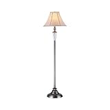 Antiqued Bronze and Crystal Deco Floor Lamp