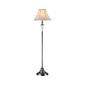 Antiqued Bronze and Crystal Deco Floor Lamp