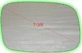 01-05 LEXUS GS430 gs-430 MIRROR GLASS RH (PASSENGER SIDE), (7-3/8 Dg.), Convex (2001 01 2002 02 2003 03 2004 04 2005 05) L471171 N/A